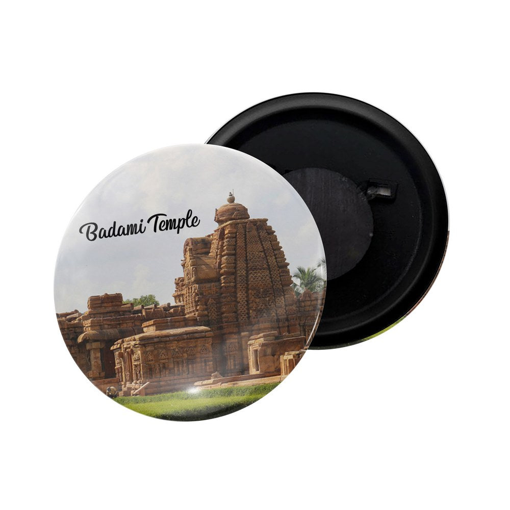 dhcrafts Fridge Magnet Multicolor Badami Temple Karnataka Glossy Finish Design Pack of 1 (58mm)
